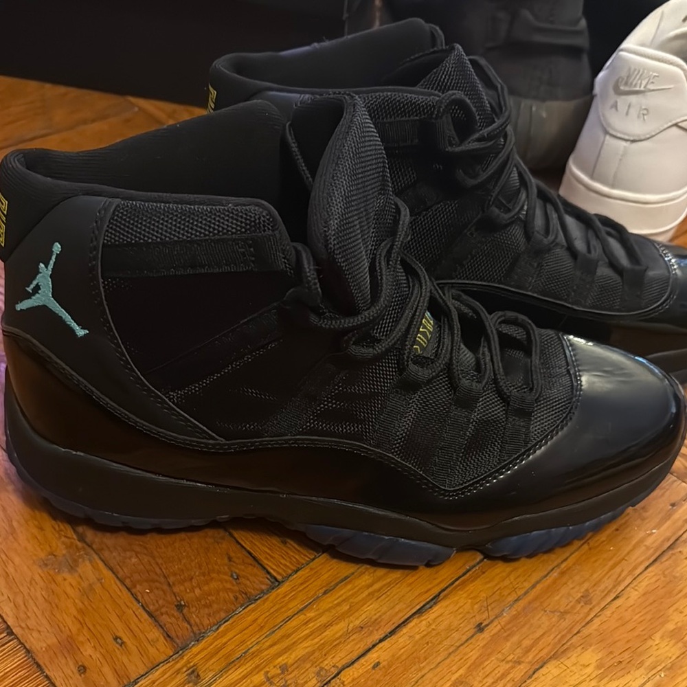 Black and Blue High-Top Sneakers